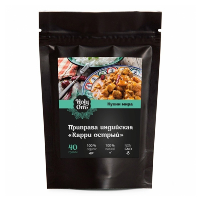 Смесь специй "Карри острый" 40 г, Holy Om Смесь специй "Карри острый" 40 г, Holy Om